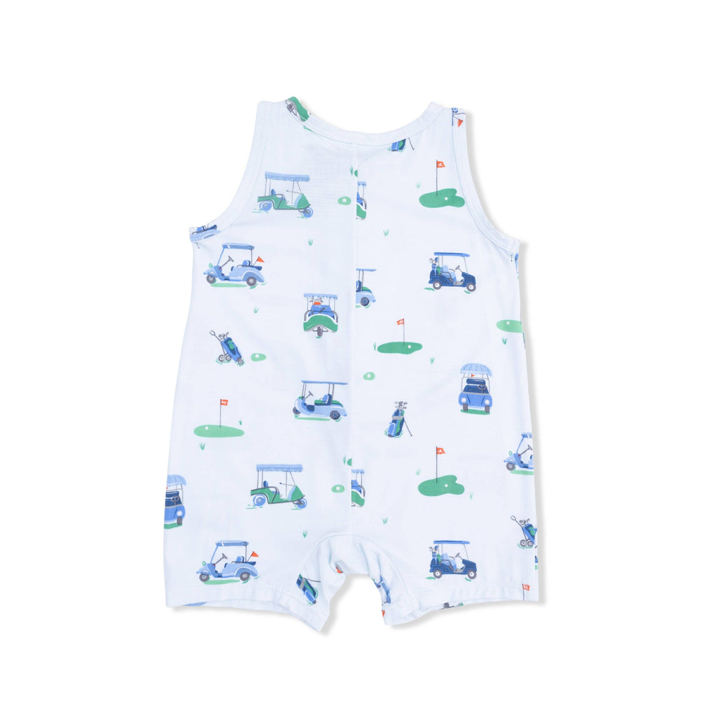 Vintage Golf Carts Blue -  Romper