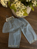 Girls Denim Tank Set