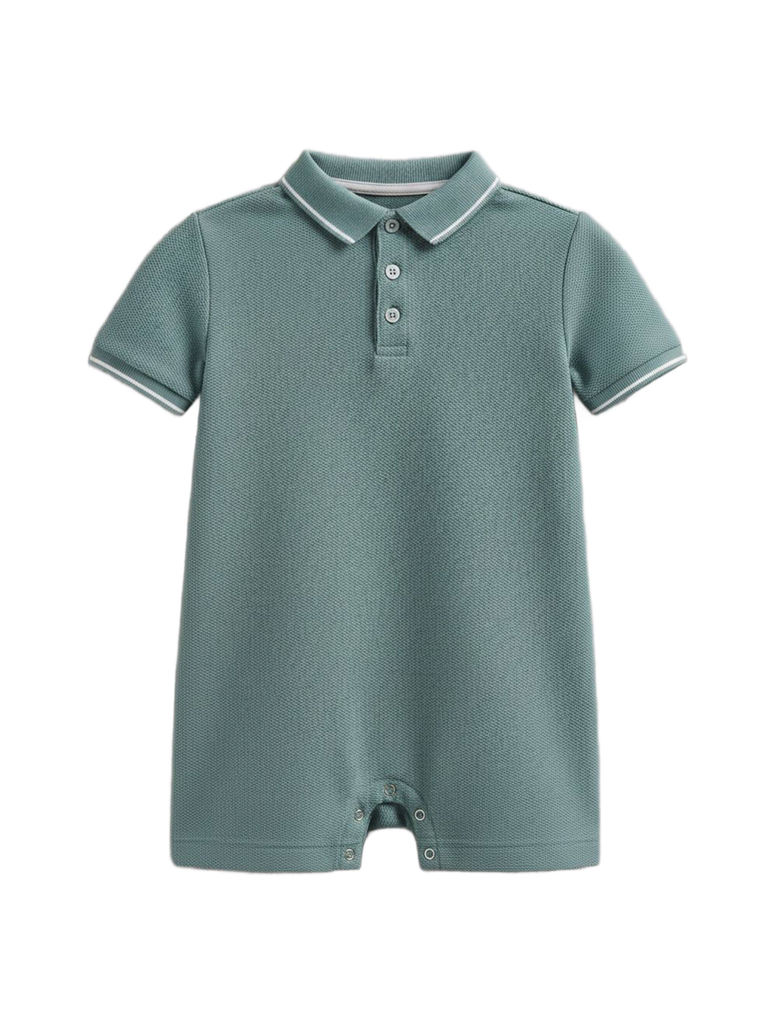 Walter Pique Polo Romper - Laguna