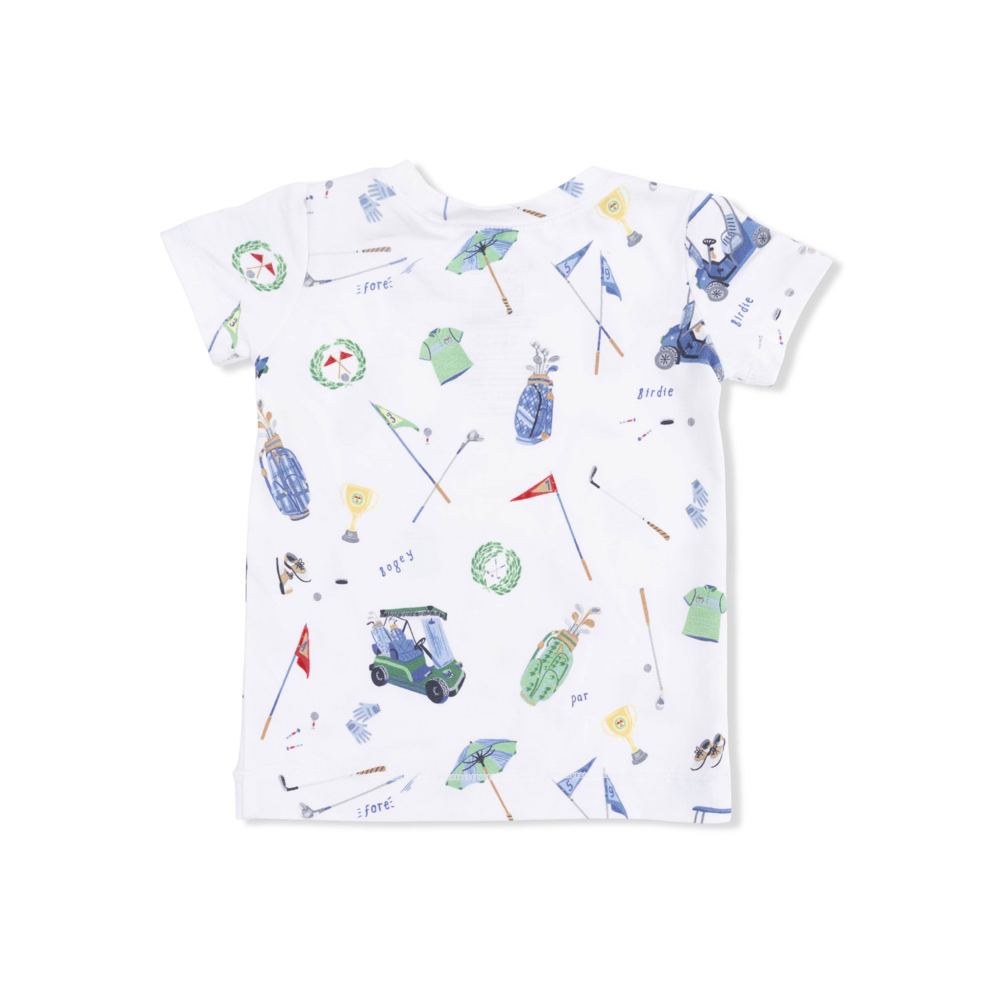 Golf Themed Short Sleeve Pajama Set