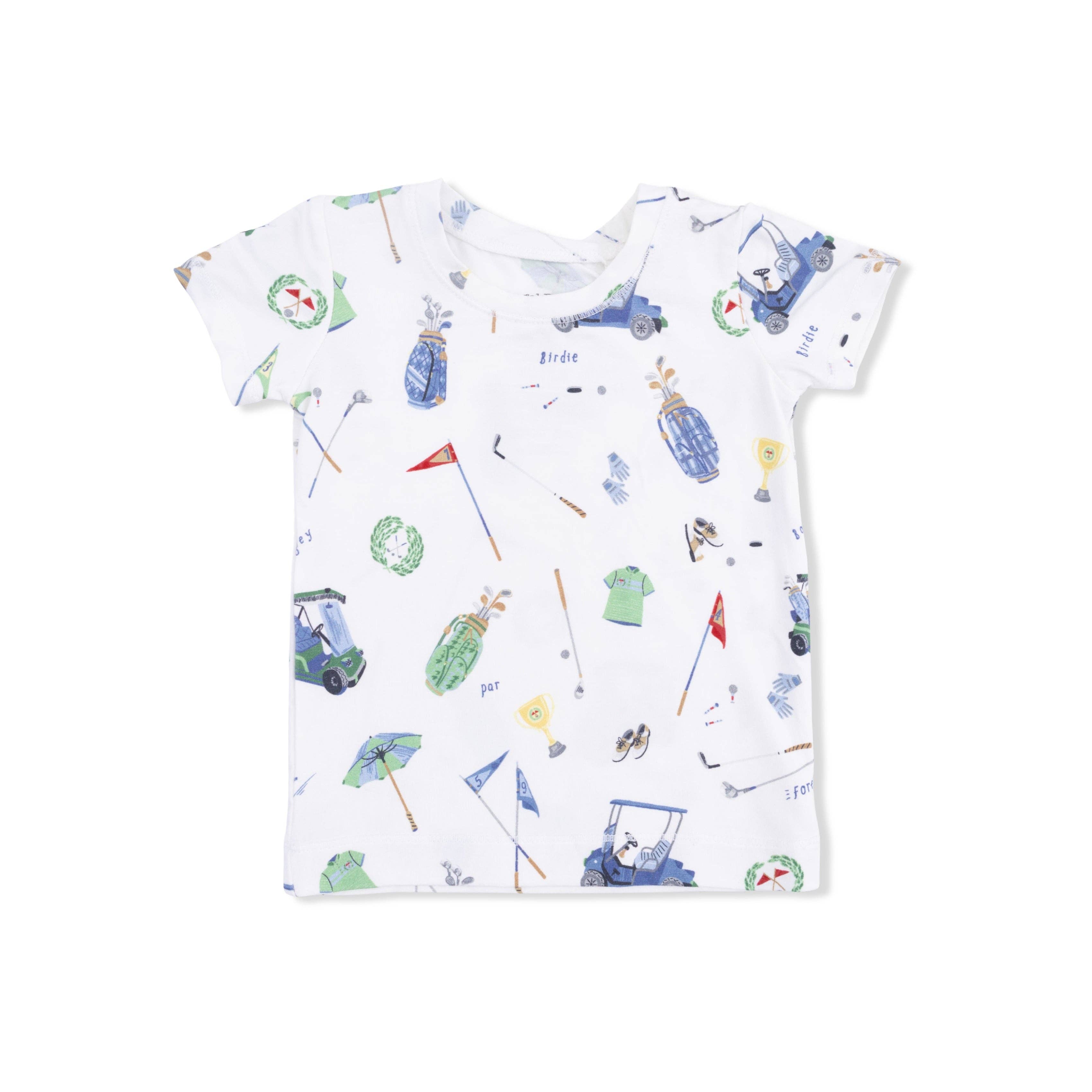 Golf Themed Short Sleeve Pajama Set