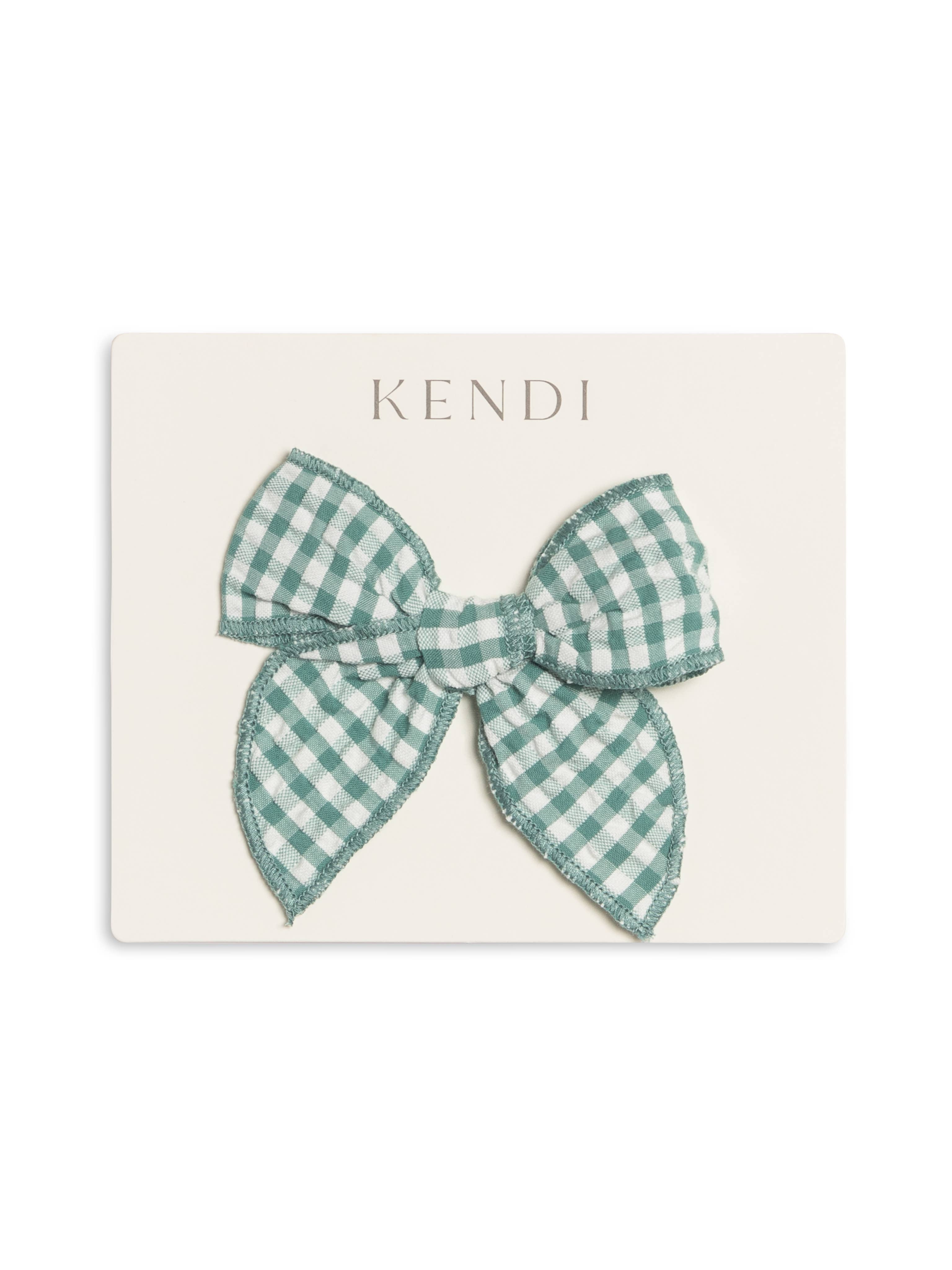 Bow Clip - Laguna Gingham