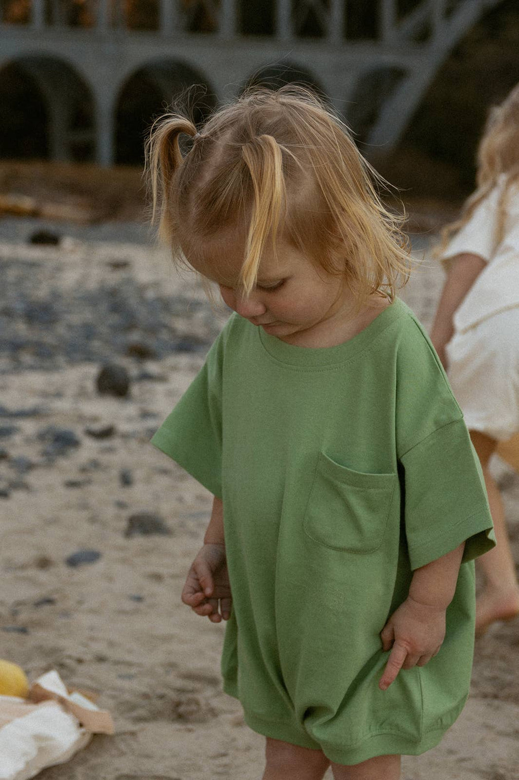 Pocket Romper in Aspen Green