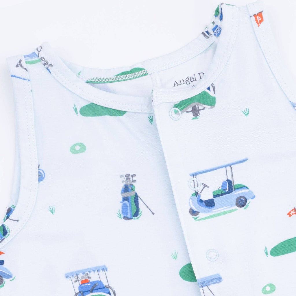 Vintage Golf Carts Blue -  Romper