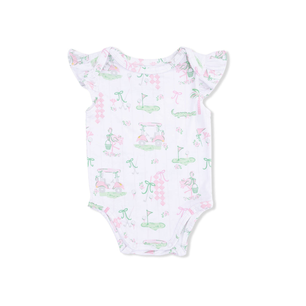 Ruffle Sleeve Golf Bodysuit
