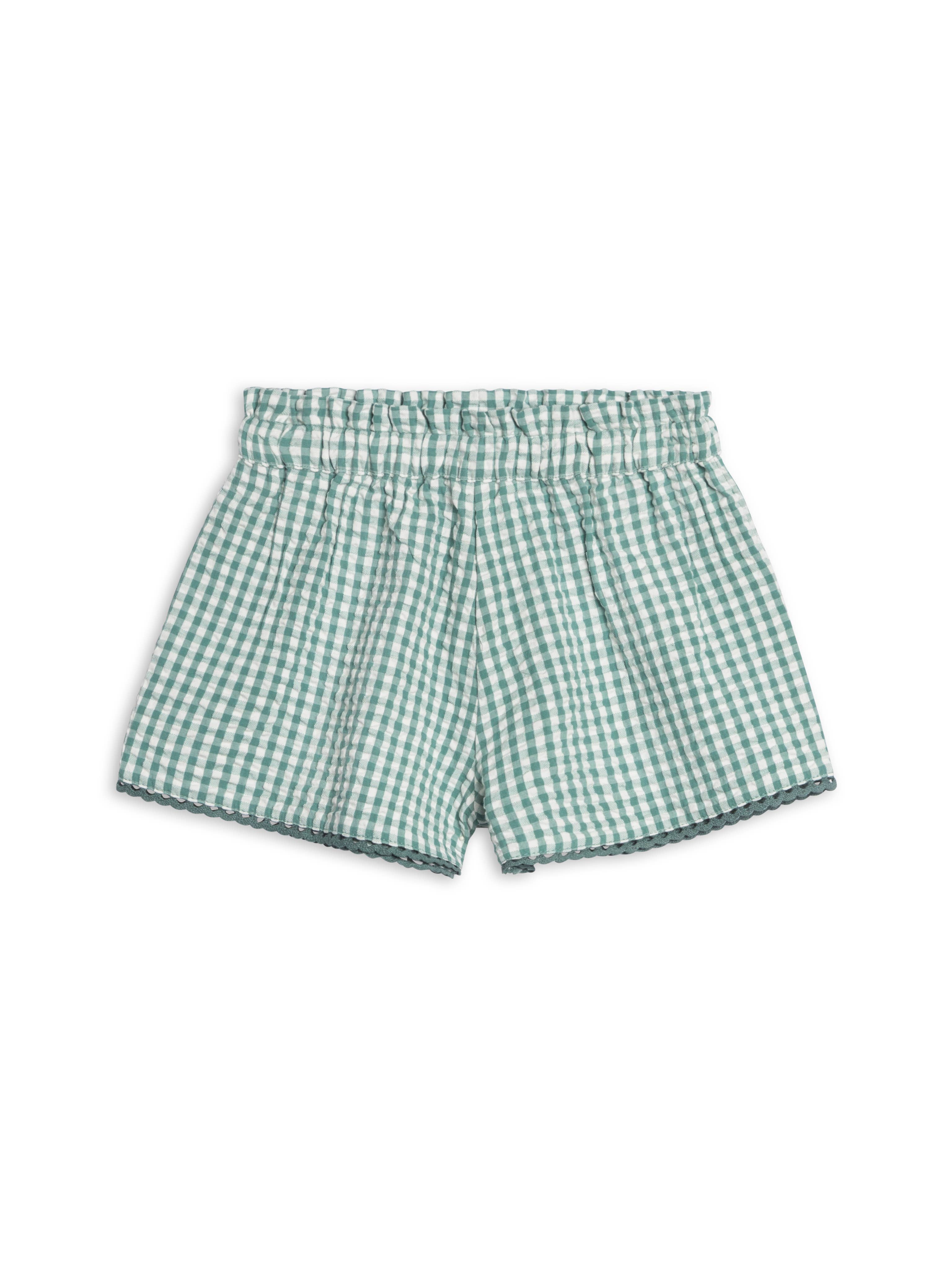 Scalloped Trim Short in  Laguna Gingham