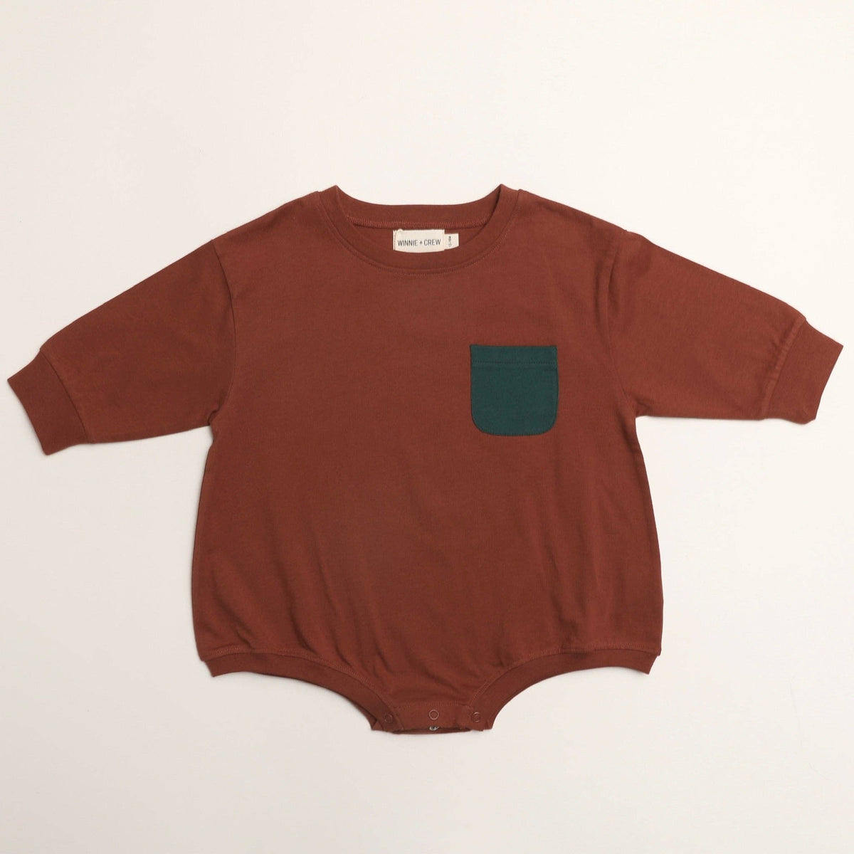 Harley Pocket Romper in Sequoia: 0-6 Months
