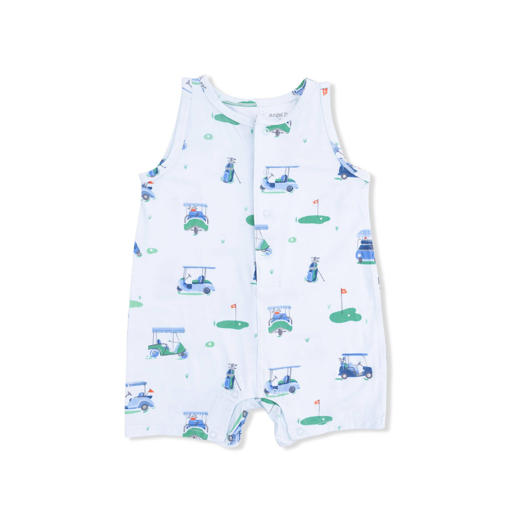 Vintage Golf Carts Blue -  Romper