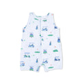 Vintage Golf Carts Blue -  Romper
