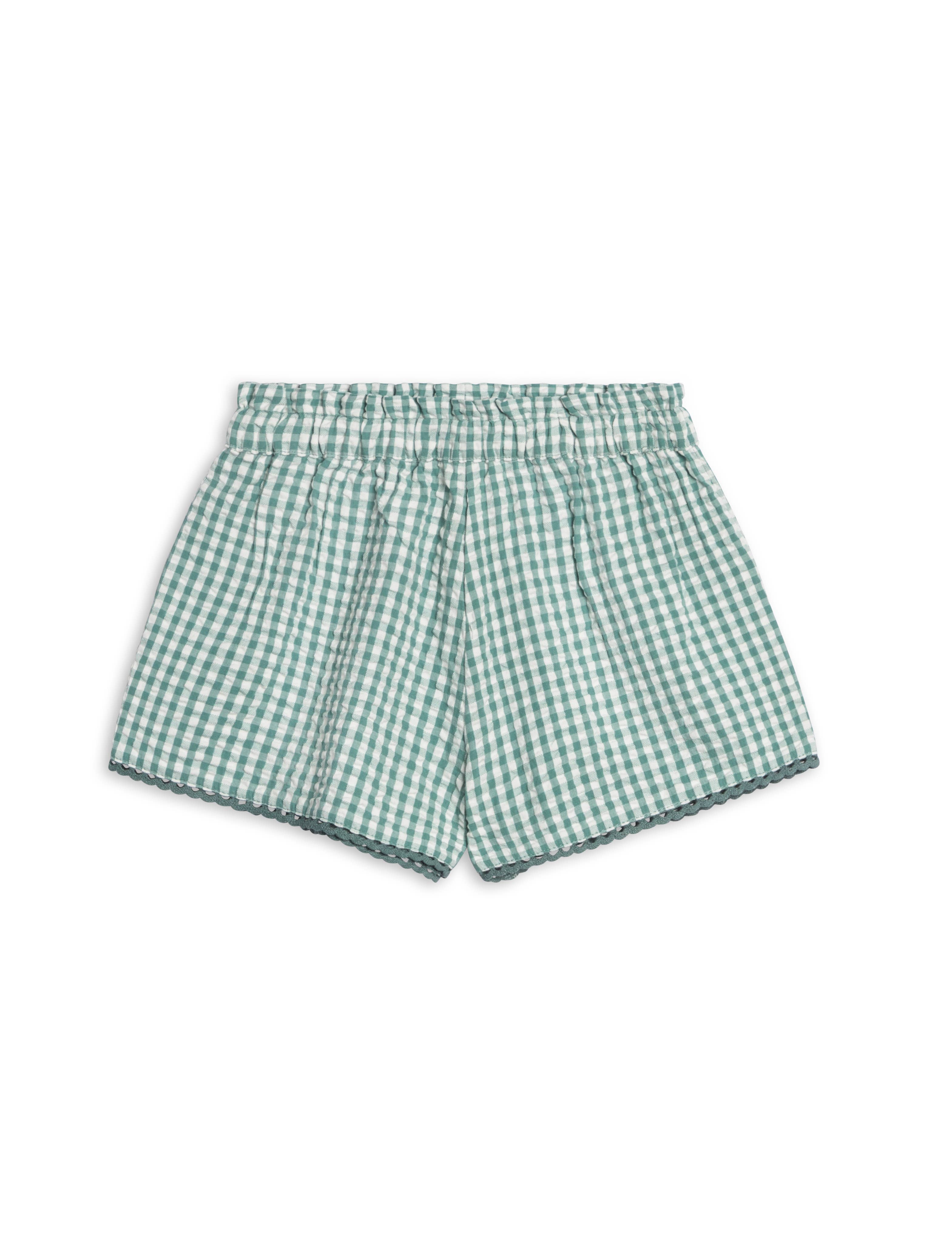 Scalloped Trim Short in  Laguna Gingham